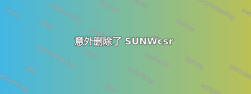 意外删除了 SUNWcsr