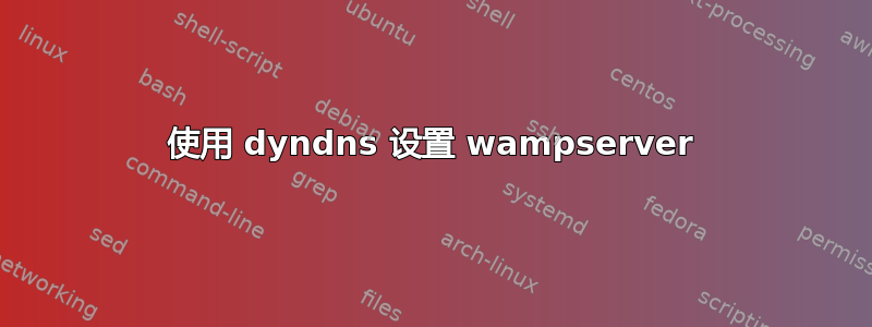 使用 dyndns 设置 wampserver