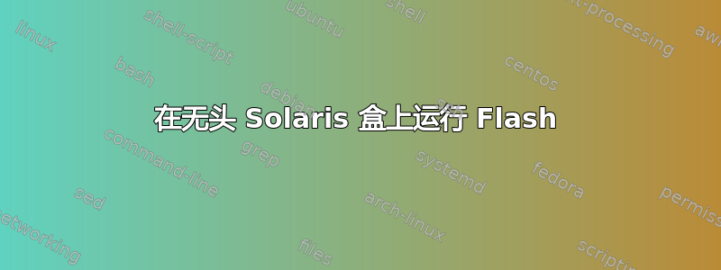 在无头 Solaris 盒上运行 Flash