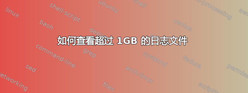 如何查看超过 1GB 的日志文件