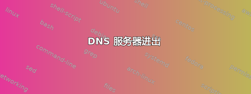 DNS 服务器进出