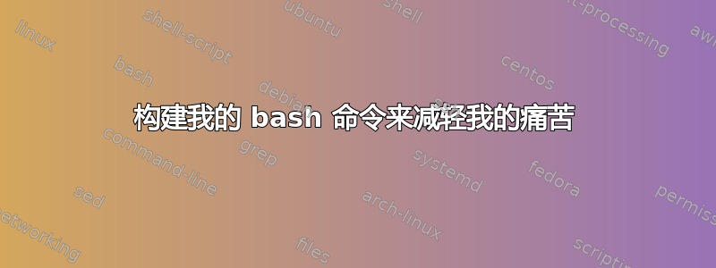 构建我的 bash 命令来减轻我的痛苦