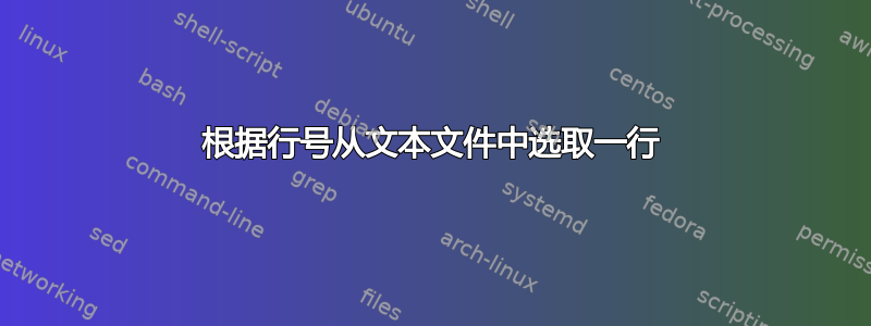 根据行号从文本文件中选取一行