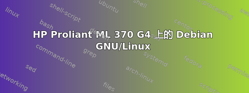 HP Proliant ML 370 G4 上的 Debian GNU/Linux