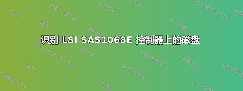 识别 LSI SAS1068E 控制器上的磁盘