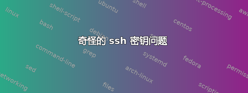 奇怪的 ssh 密钥问题