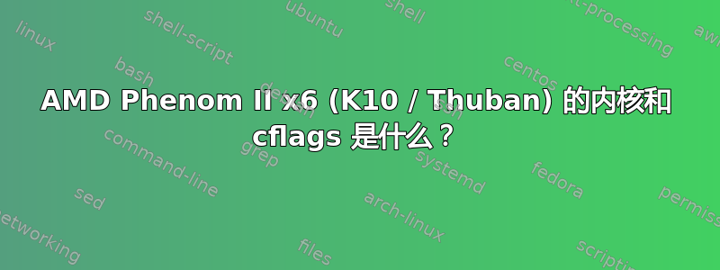 AMD Phenom II x6 (K10 / Thuban) 的内核和 cflags 是什么？