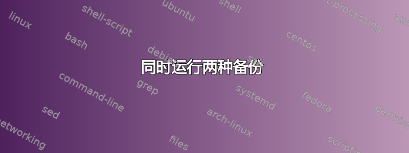 同时运行两种备份