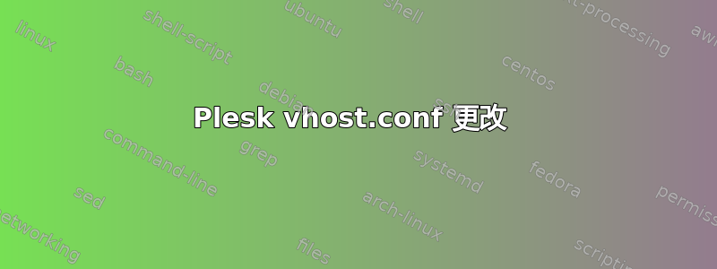 Plesk vhost.conf 更改 