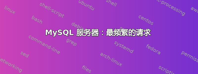 MySQL 服务器：最频繁的请求