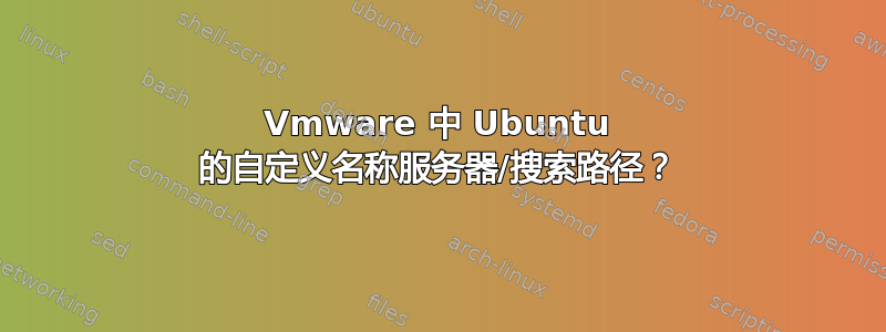 Vmware 中 Ubuntu 的自定义名称服务器/搜索路径？