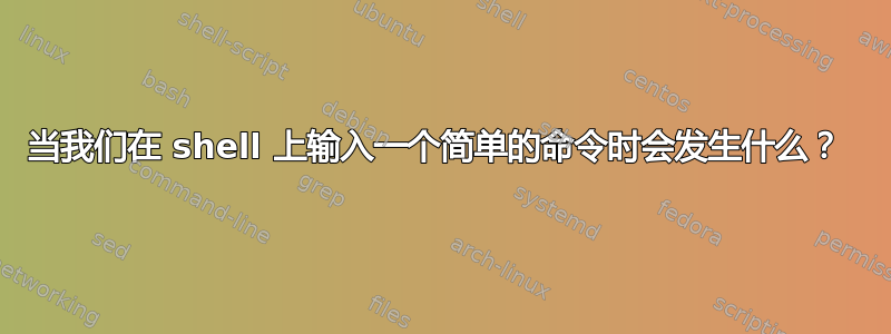 当我们在 shell 上输入一个简单的命令时会发生什么？ 