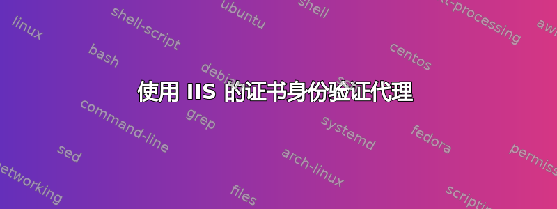 使用 IIS 的证书身份验证代理