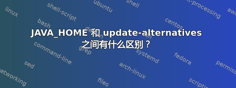 JAVA_HOME 和 update-alternatives 之间有什么区别？