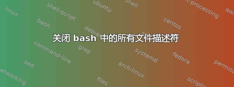 关闭 bash 中的所有文件描述符