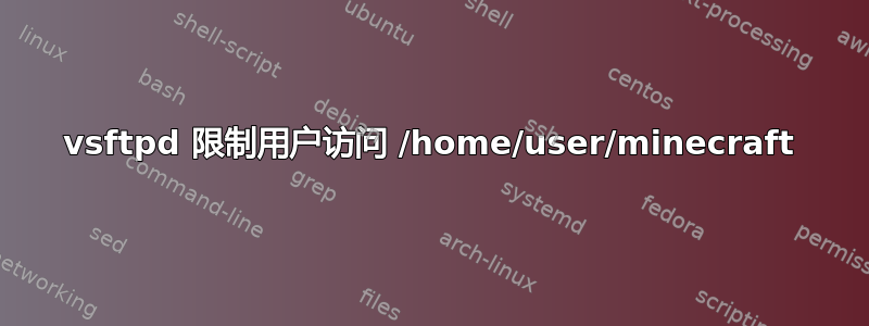 vsftpd 限制用户访问 /home/user/minecraft