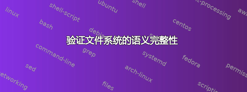 验证文件系统的语义完整性