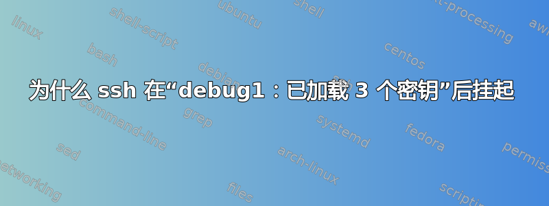 为什么 ssh 在“debug1：已加载 3 个密钥”后挂起