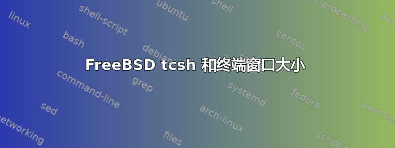 FreeBSD tcsh 和终端窗口大小