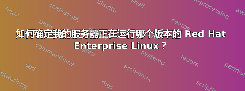 如何确定我的服务器正在运行哪个版本的 Red Hat Enterprise Linux？