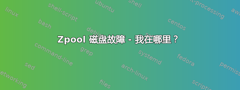 Zpool 磁盘故障 - 我在哪里？