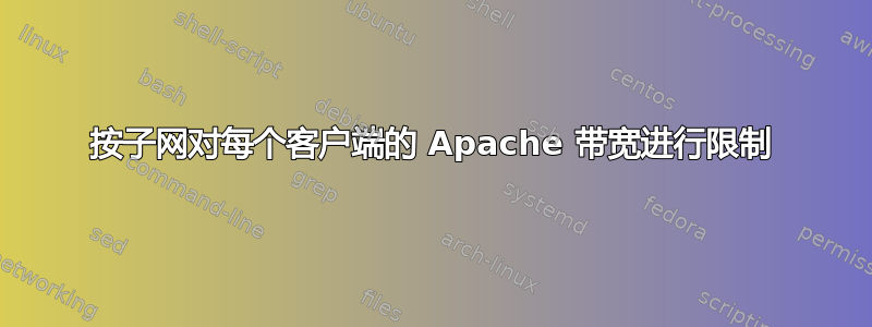 按子网对每个客户端的 Apache 带宽进行限制