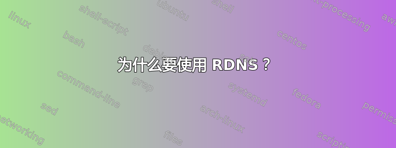 为什么要使用 RDNS？