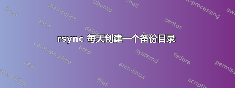 rsync 每天创建一个备份目录