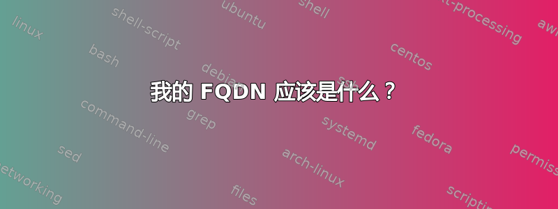 我的 FQDN 应该是什么？