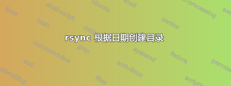 rsync 根据日期创建目录