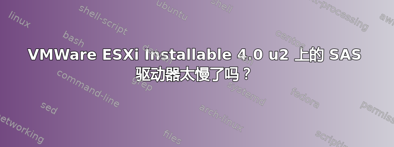 VMWare ESXi Installable 4.0 u2 上的 SAS 驱动器太慢了吗？