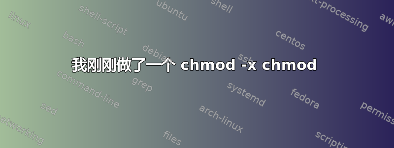 我刚刚做了一个 chmod -x chmod