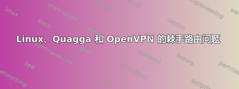 Linux、Quagga 和 OpenVPN 的棘手路由问题