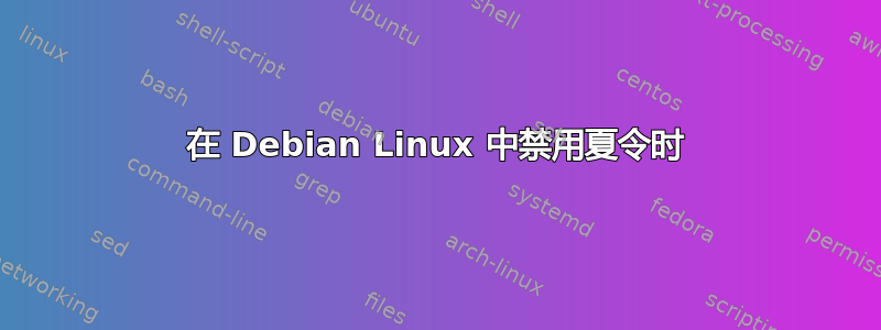 在 Debian Linux 中禁用夏令时