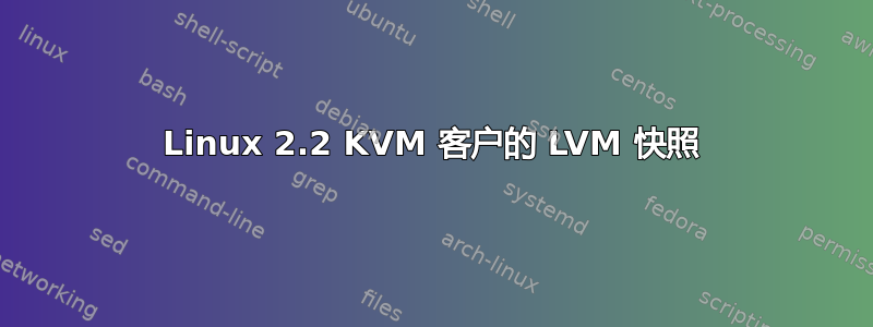 Linux 2.2 KVM 客户的 LVM 快照