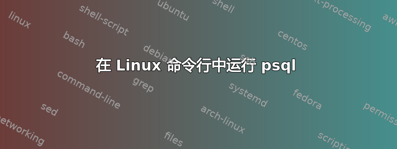 在 Linux 命令行中运行 psql