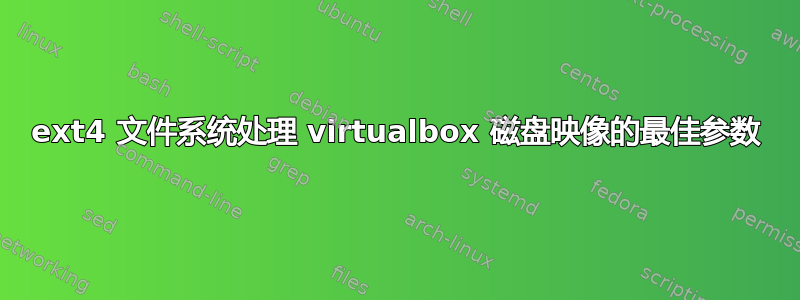 ext4 文件系统处理 virtualbox 磁盘映像的最佳参数