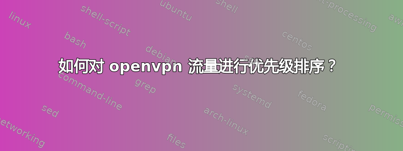 如何对 openvpn 流量进行优先级排序？