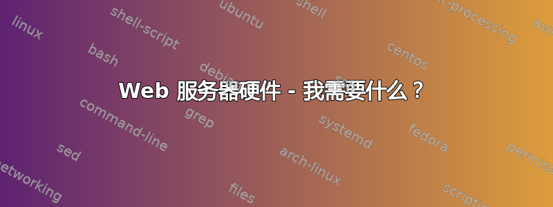 Web 服务器硬件 - 我需要什么？