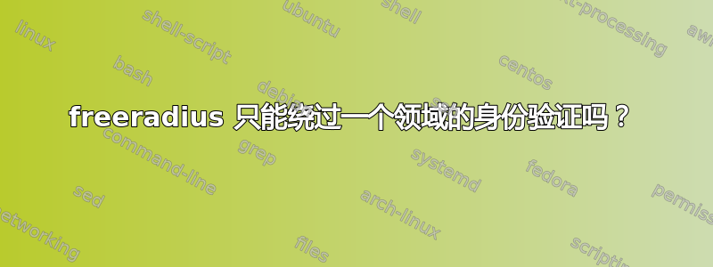 freeradius 只能绕过一个领域的身份验证吗？