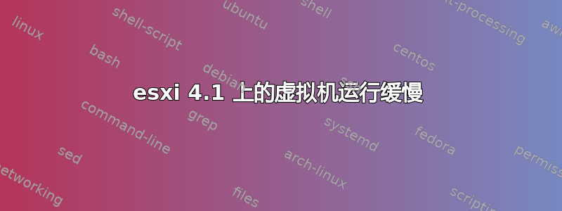 esxi 4.1 上的虚拟机运行缓慢