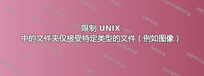 限制 UNIX 中的文件夹仅接受特定类型的文件（例如图像）