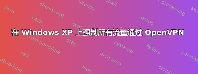 在 Windows XP 上强制所有流量通过 OpenVPN