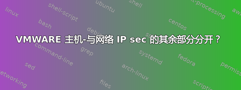 VMWARE 主机-与网络 IP sec 的其余部分分开？