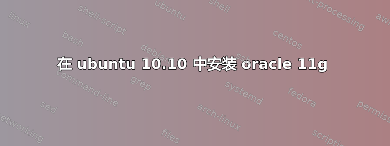 在 ubuntu 10.10 中安装 oracle 11g