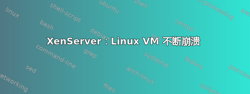 XenServer：Linux VM 不断崩溃