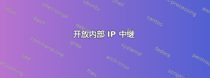 开放内部 IP 中继