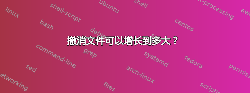 撤消文件可以增长到多大？