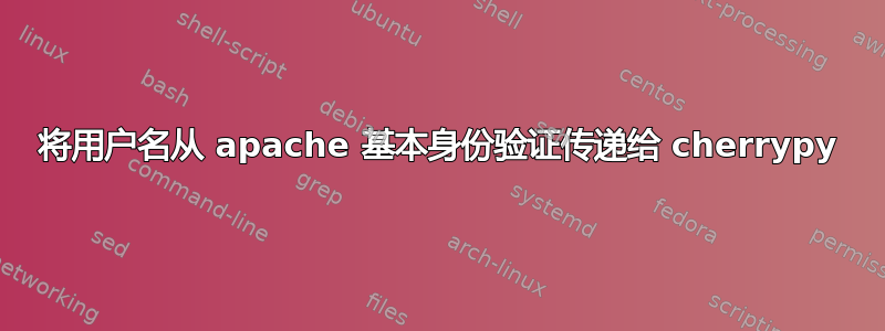 将用户名从 apache 基本身份验证传递给 cherrypy