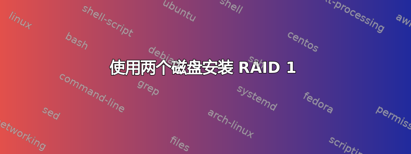 使用两个磁盘安装 RAID 1